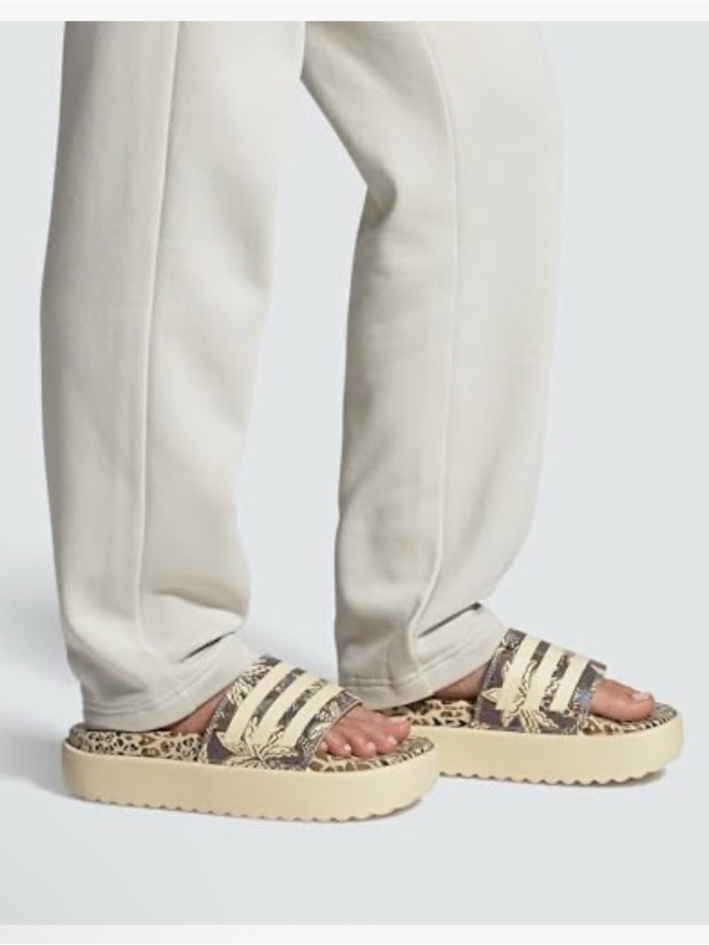 Adidas x FARM Rio Adilette Platform Slides